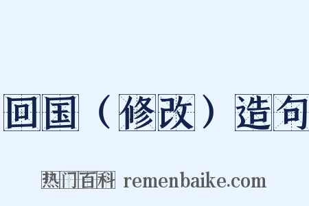 回国（修改）造句是什么意思的图片